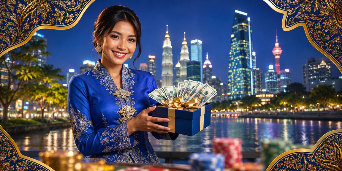 Pemain Malaysia berbaju kurung menikmati permainan roulette dalam talian di Kuala Lumpur
